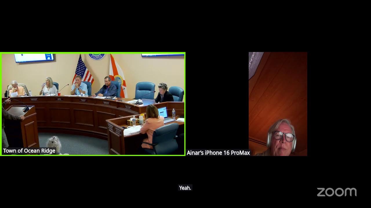 Ocean Ridge Regular Town Commission Meeting 250908