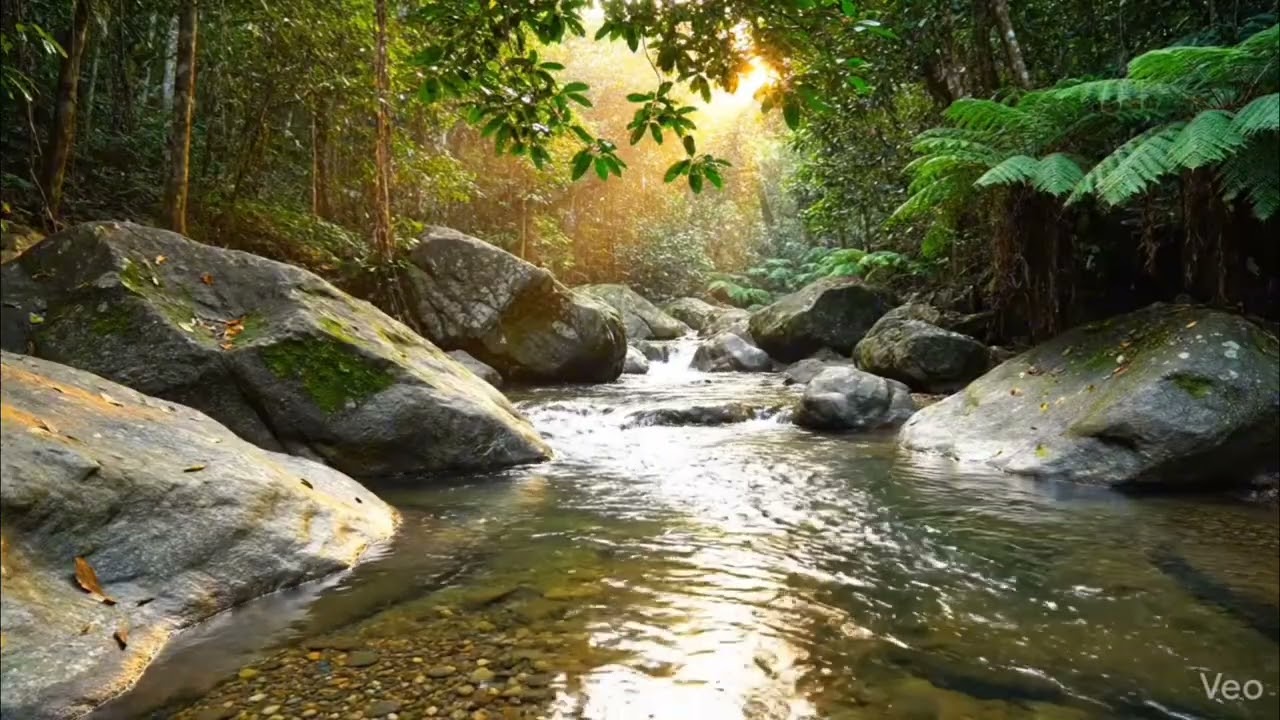 Beautiful River Sounds And Nature Soothing, Relaxing, Nature Sleep Sounds, Forest Sounds For Sleep