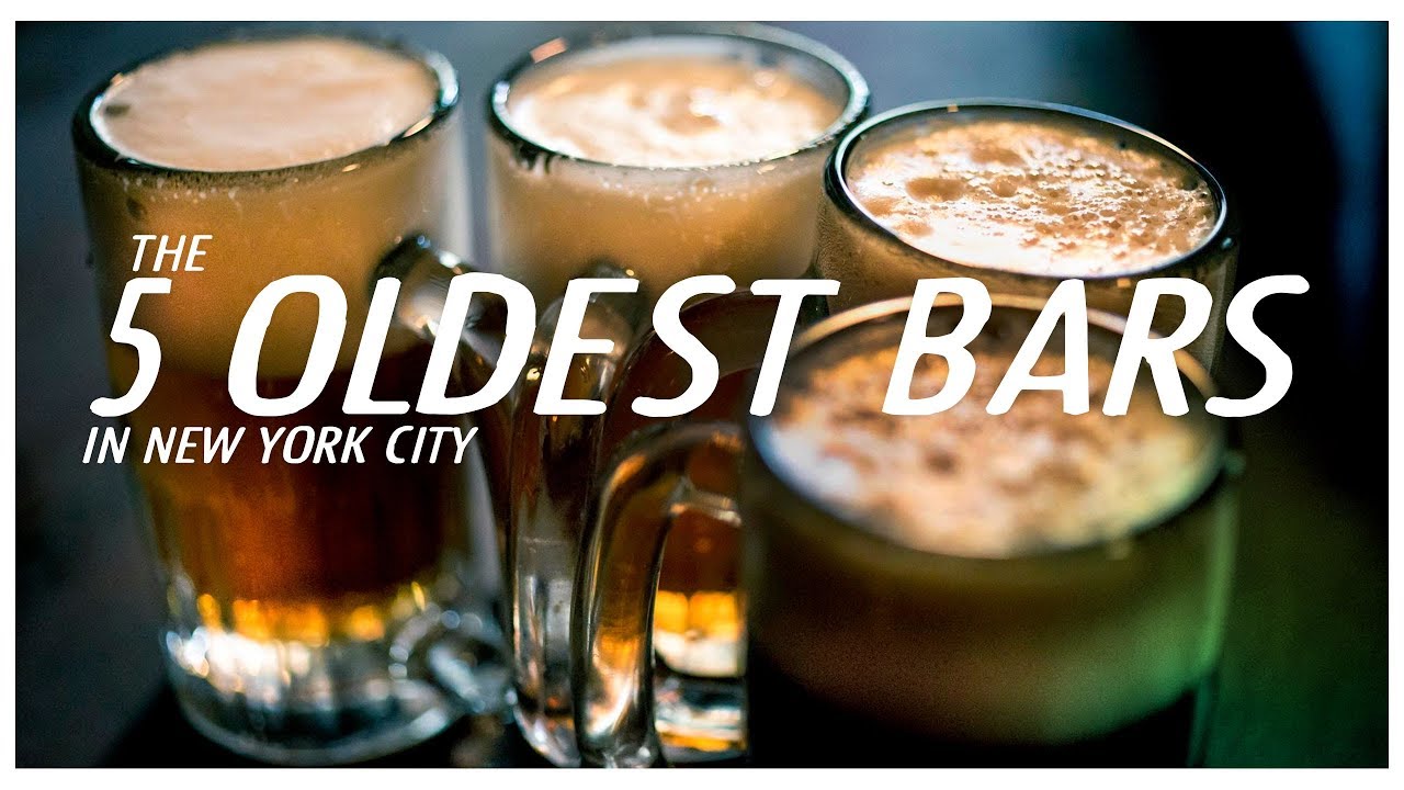 5 старейших баров Нью-Йорка: PJ Clarke's, Bridge Cafe, Fraunces Tavern, Pete's Tavern и McSorley's.