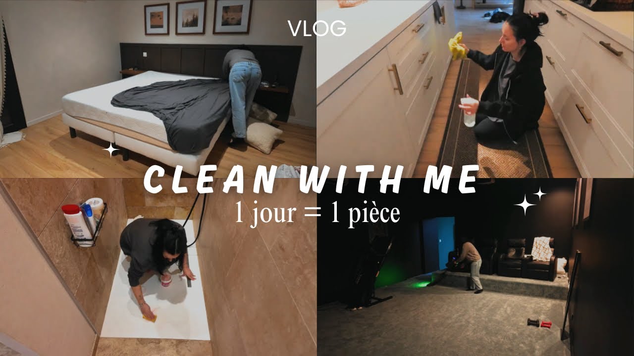 VLOG || BIG MÉNAGE : UN JOUR = UNE PIÈCE 🧺