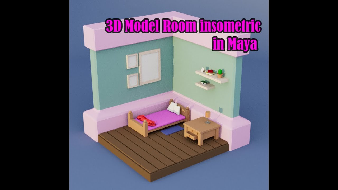 Autodesk Maya | How to Model an Isometric Bedroom.