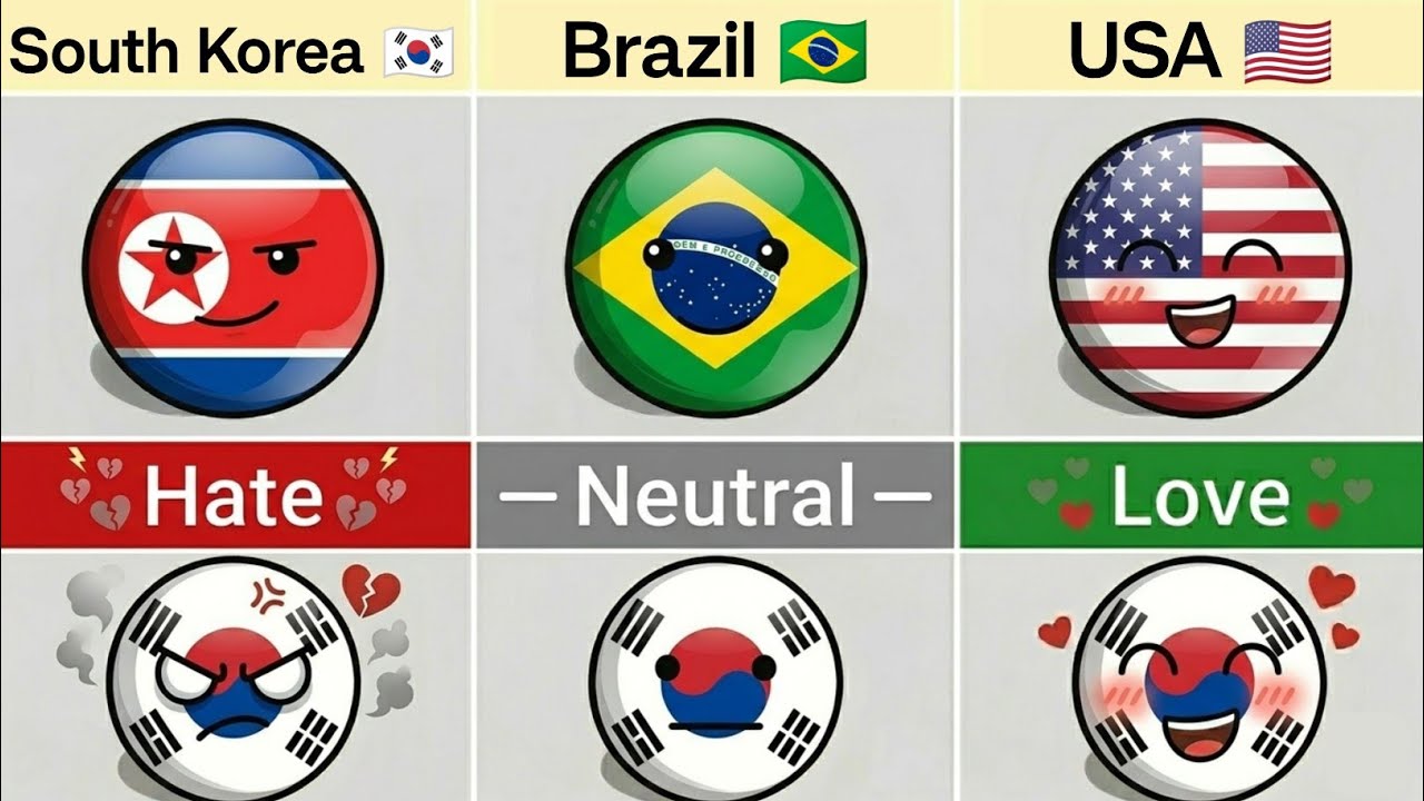 South Korea's Relationship 🇰🇷 [Countryball]