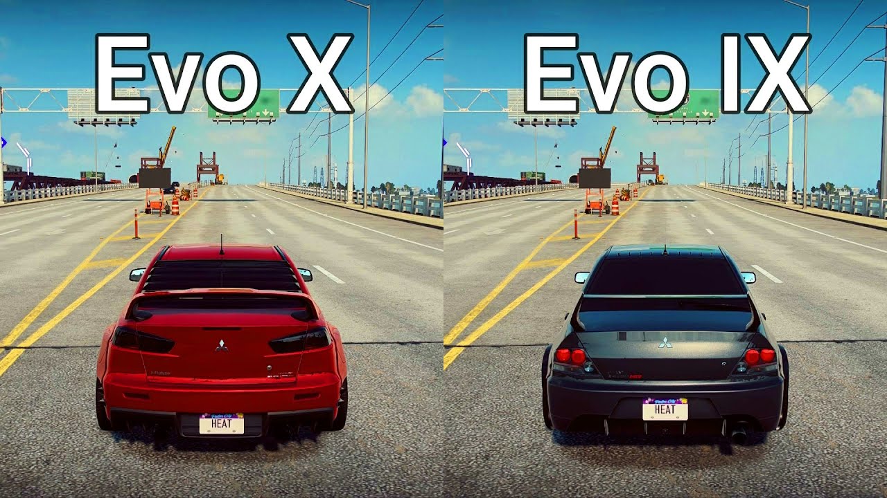 NFS Heat: Mitsubishi Lancer Evo X vs Mitsubishi Lancer Evo IX - Drag Race