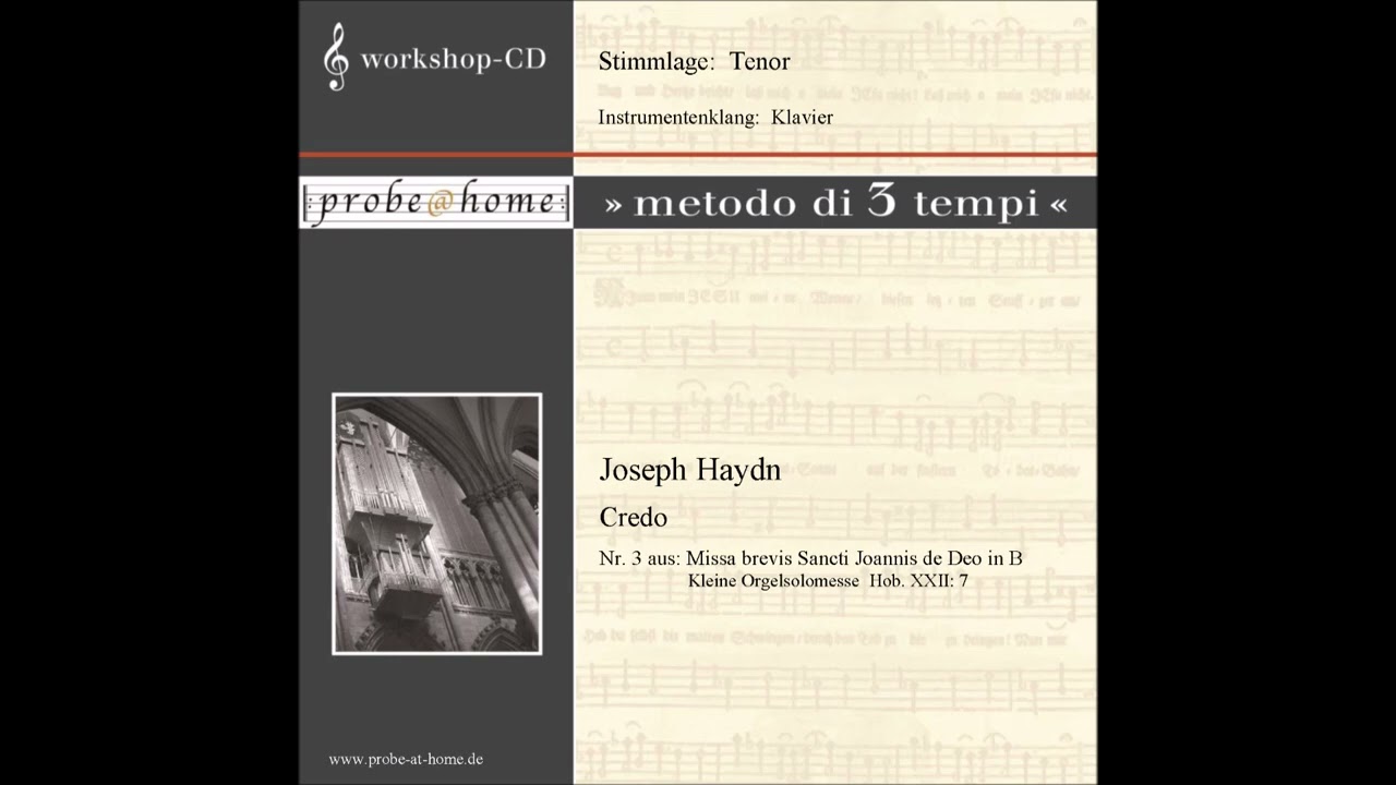 03. Credo-Missa brevis in B-Kleine Orgelsolomesse-J. Haydn - Tenore - Tenor - T1