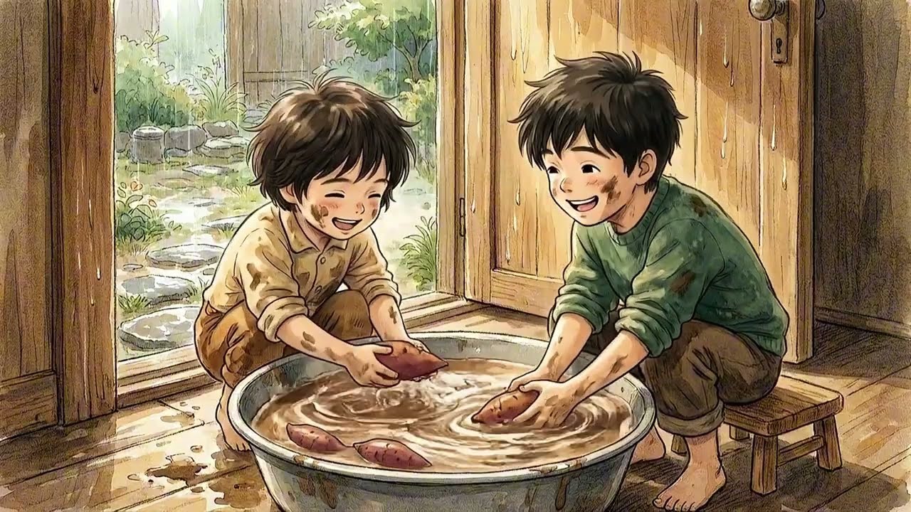 Nostalgia of Sleeping Over at Grandma’s Quiet Countryside Home During a Rainy Storm