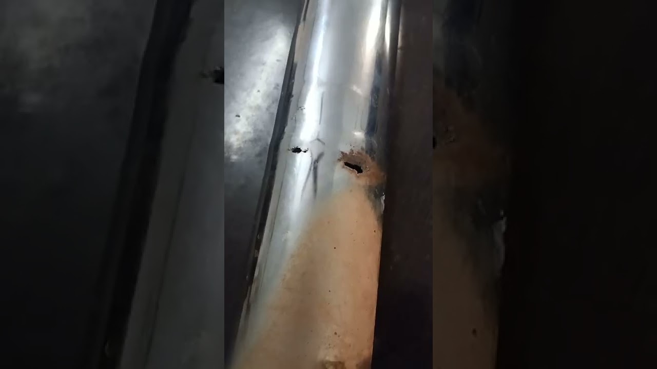 Holes in Royal Enfield Silencer  #shorts