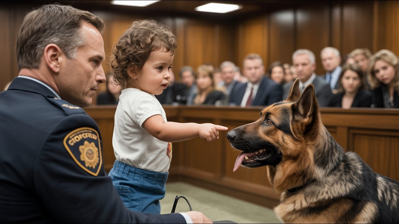 A 3-Year-Old Girl Pointed at the Police Dog in Court — After Two Words, the Room Went Silent