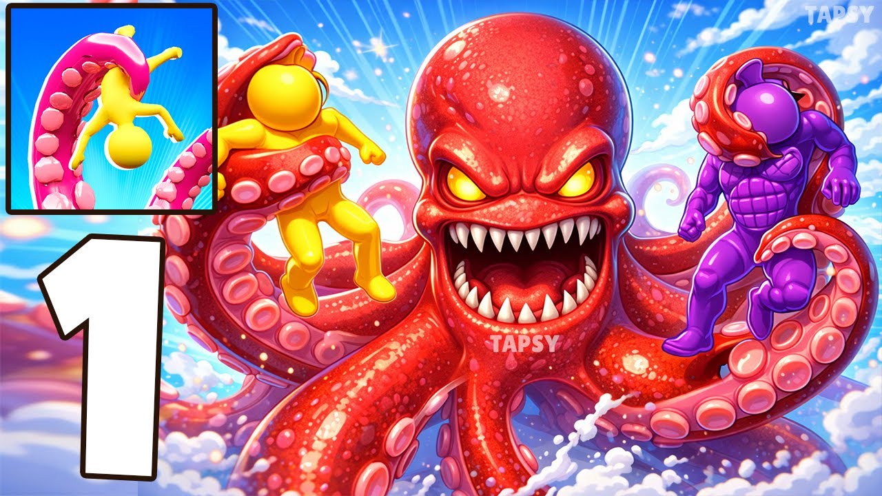 🐙Tentacles Attack Gameplay Walkthrough Part 1 – Grab, Stretch & Attack (Android,iOS)