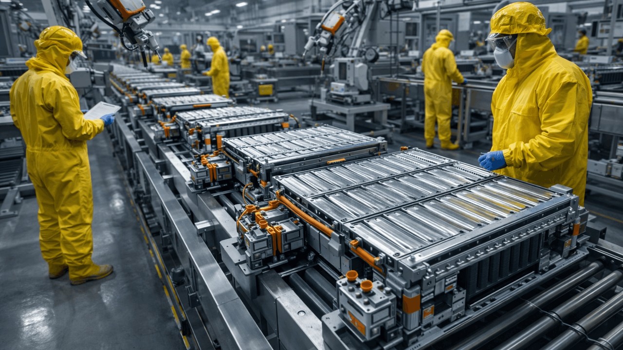 Inside a Modern Electric Vehicle Battery Factory | Full Manufacturing Process