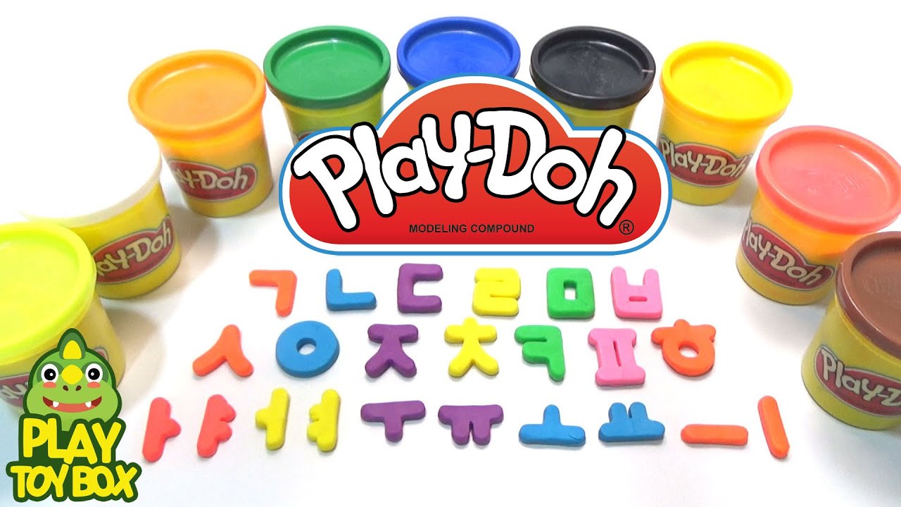Подробнее корейского алфавита 24, хангыль Согласные & Гласные с Play Doh [Корейский]