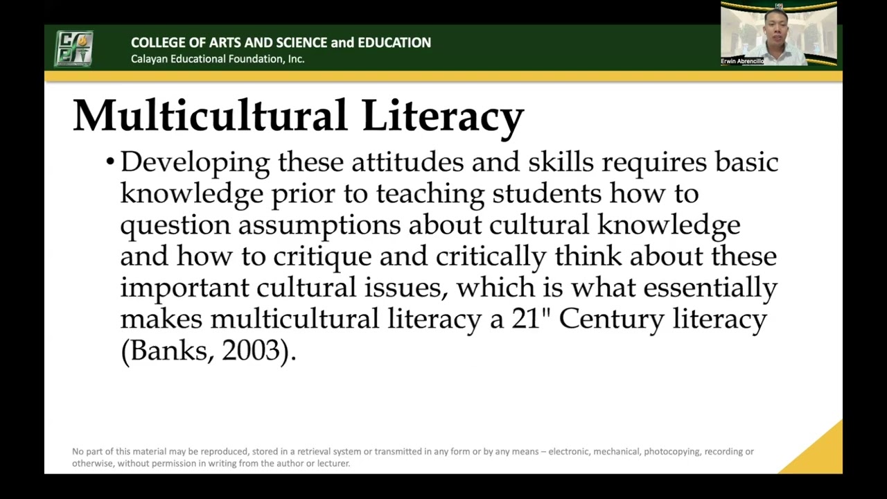 MODULE 2   MULTICULTURAL LITERACY GLOBAL LITERACY