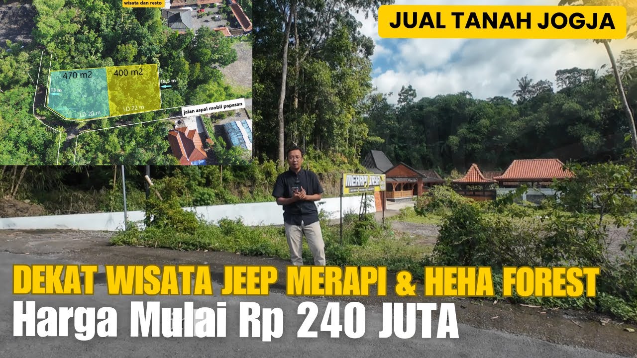 EPS 612 JUAL TANAH MURAH JOGJA DEKAT WISATA JEEP MERAPI & HEHA FOREST | Harga Mulai Rp 240 JUTA!