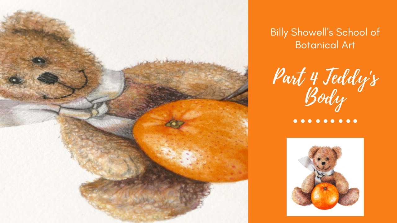 FULL FREE TUTORIAL Teddy Tangerine Part 4 - Billy Showell ⎮Watercolour Beautiful