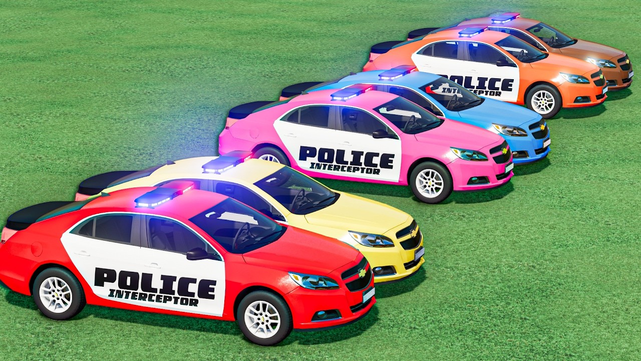 TRANSPORTING ALL COLORS OLD SPECIAL SERIES POLICE CARS MULTIPLE VEHICLES ! FS22