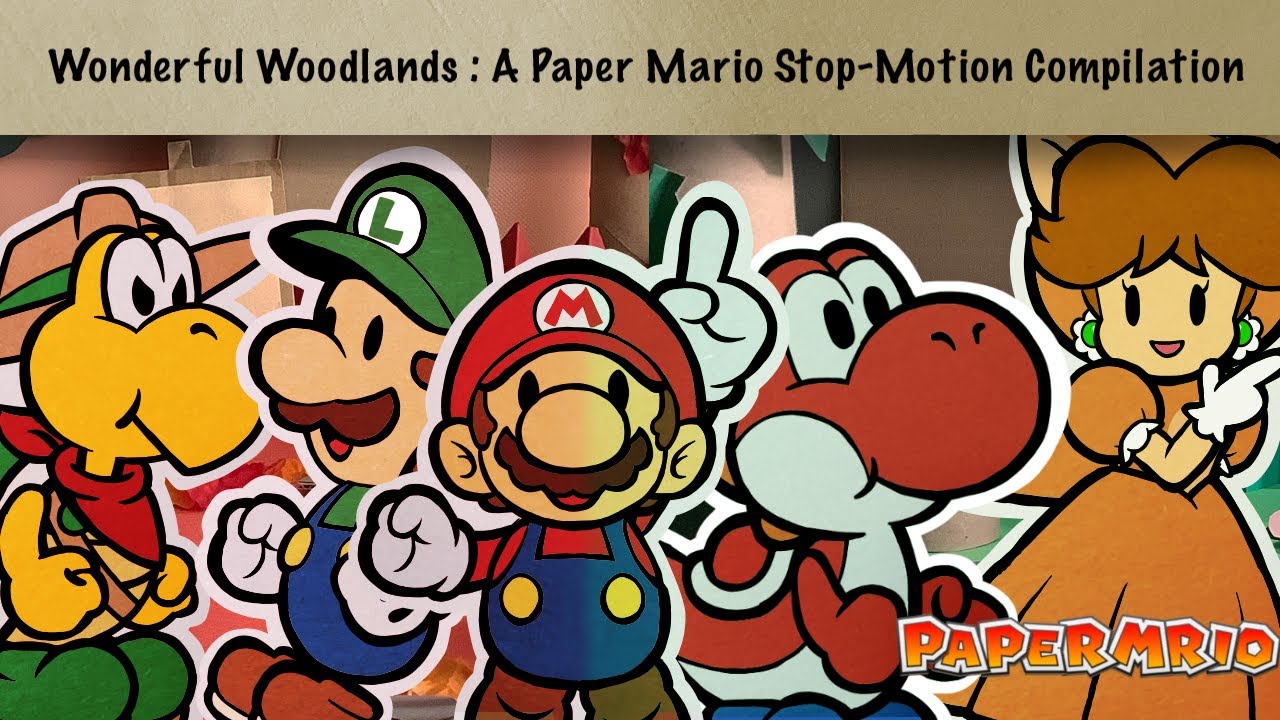 Wonderful Woodlands  | Paper Mario Stop-Motion Compilation