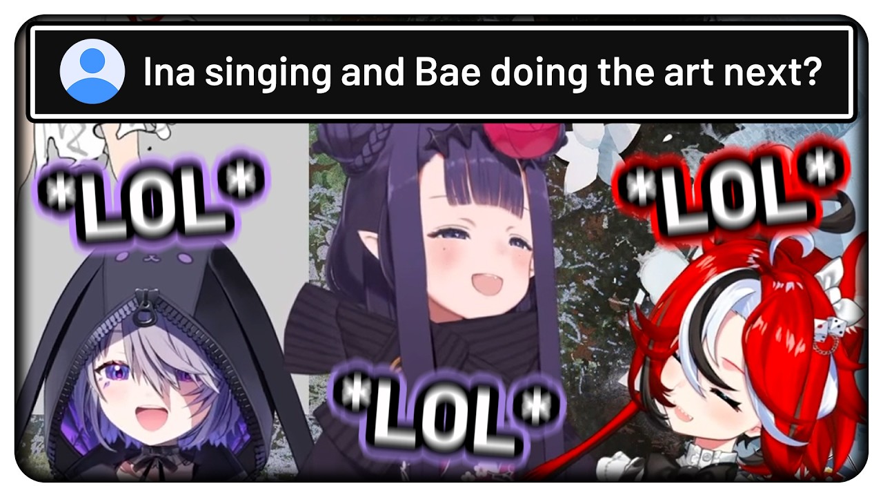 Ina, Bae and Biboo can't stop laughing after reading this comment 【Hololive EN】