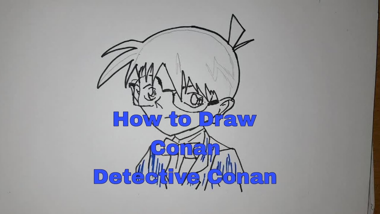 How to draw and Coloring Conan Edogawa 