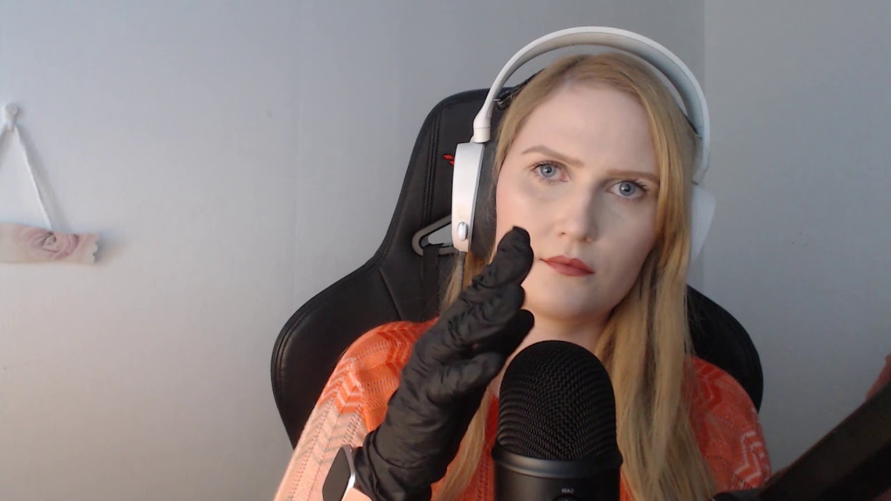 ASMR Tingly black nitril gloves