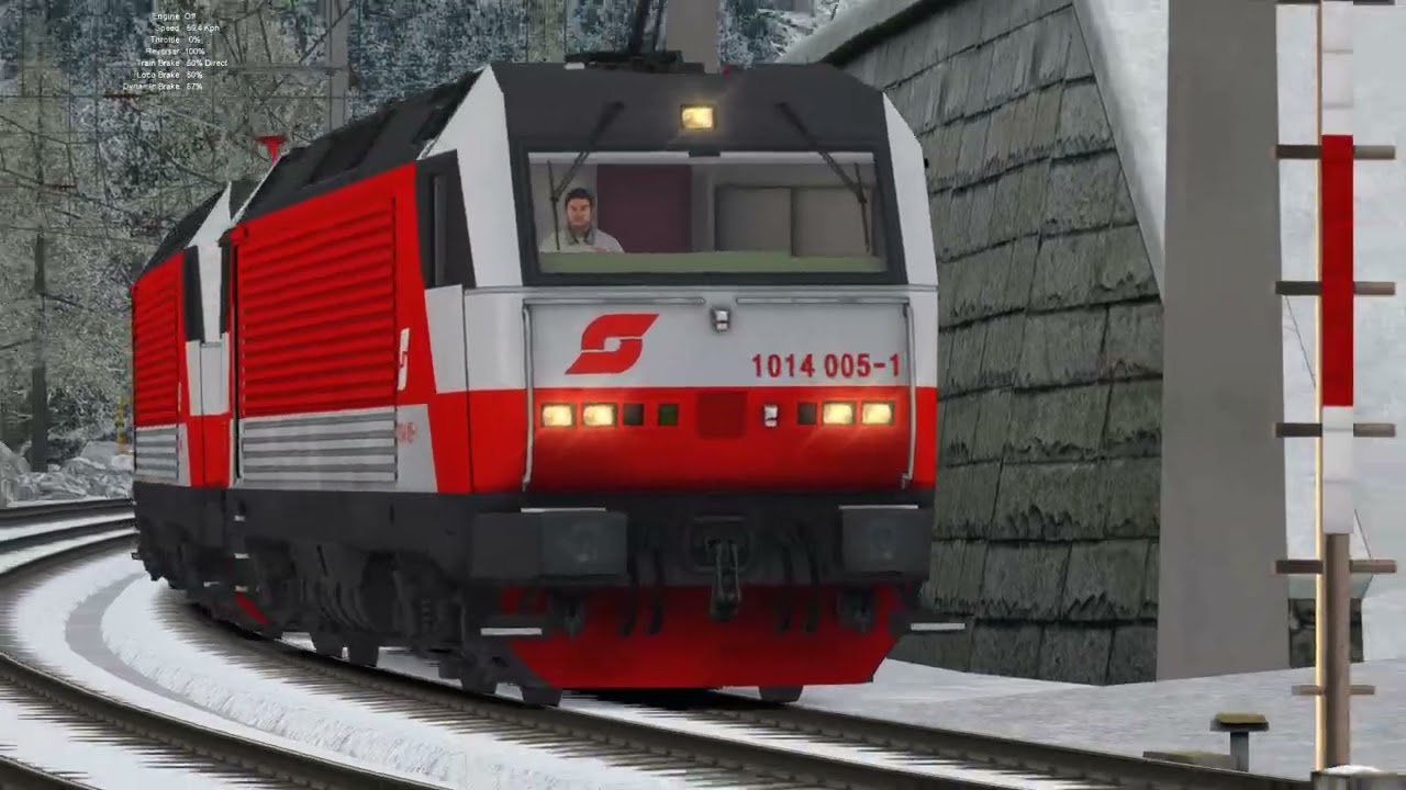 OBB 1014 005-1 Container Train at Breitenstein