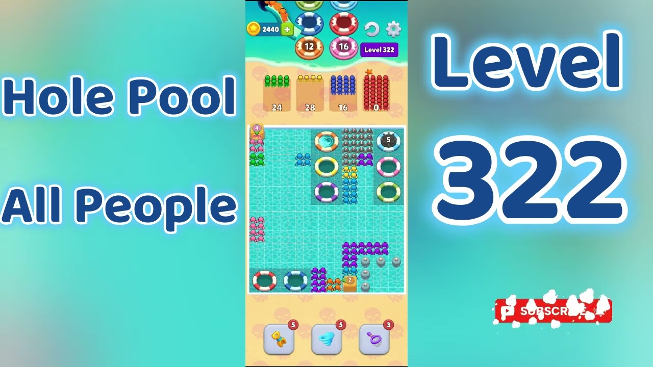 Hole Pool All People Level 322 🕳️🎯 | Easy Start Gameplay & Satisfying Puzzle | Go Answer