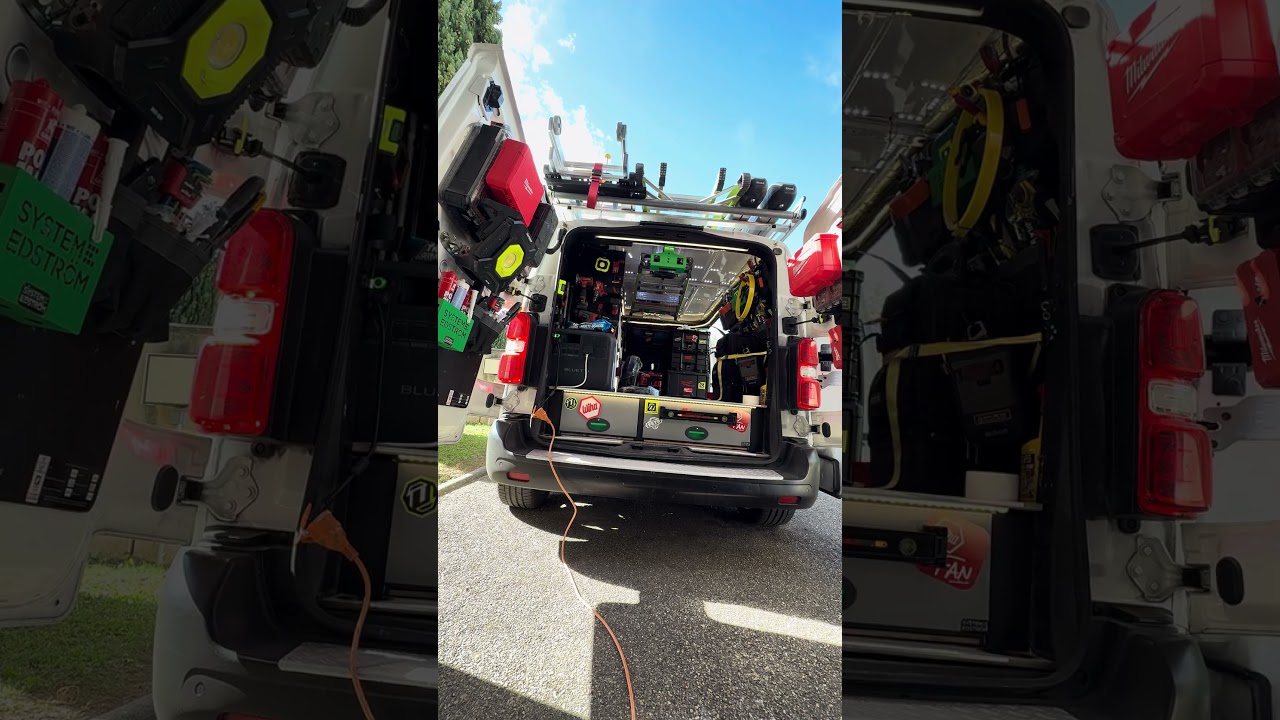 Un camion rang&eacute; et pr&ecirc;t pour une nouvelle semaine 👌 #&eacute;lectricien #utilitaire #camion #milwaukee