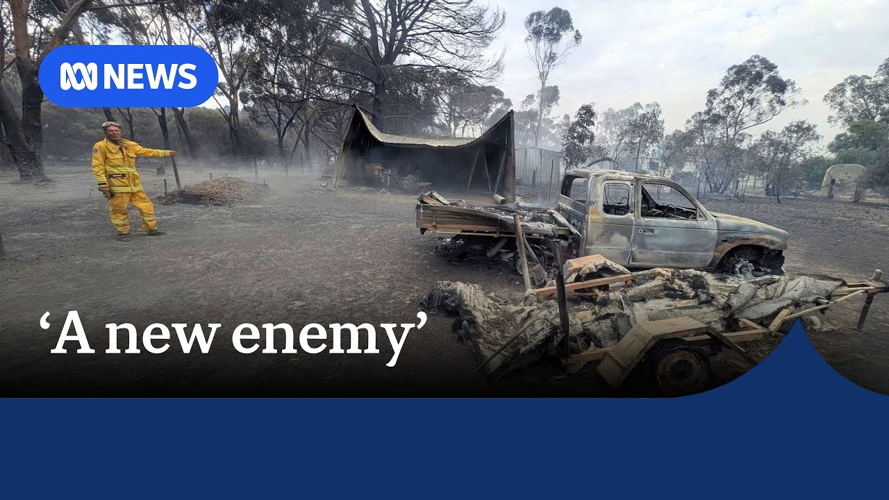 Terrifying speed of a new climate-driven fire in Natimuk, Victoria | ABC NEWS
