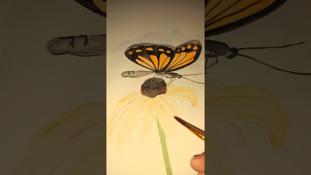 painting butterfly 🦋@artforlife-7#art #stillife #artist #artforlife #drawing #easy #easydrawing