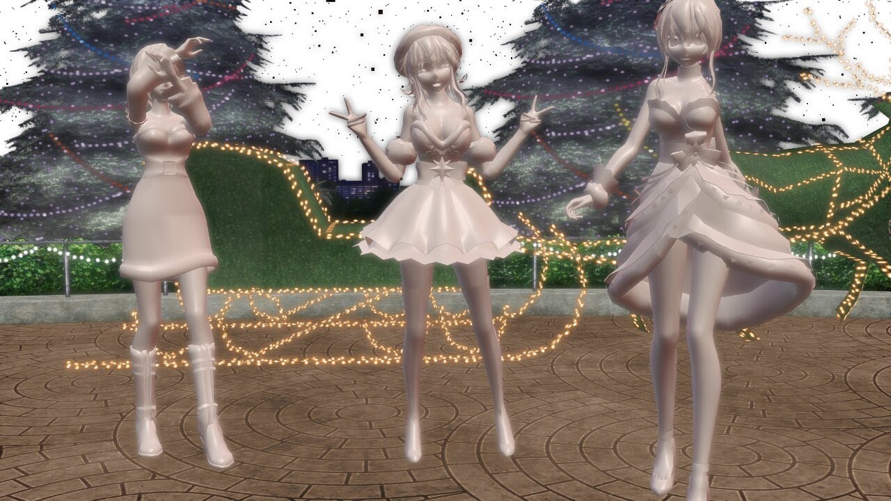 petrified women at christmas #asfr #petrification #animation #mmd