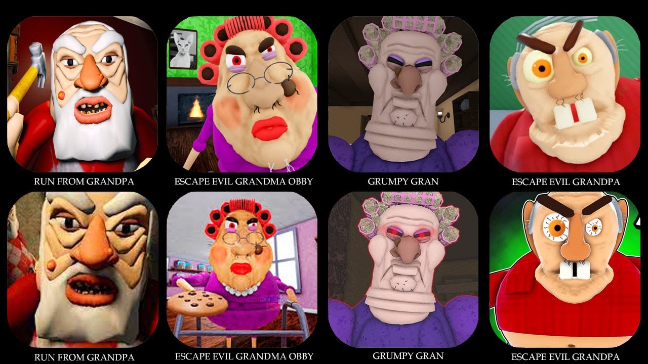 ROBLOX : RUN FROM GRANDPA, ESACPE EVIL GRANDMA, GRUMPY GRAN, ESCAPE EVIL GRANDPA,...