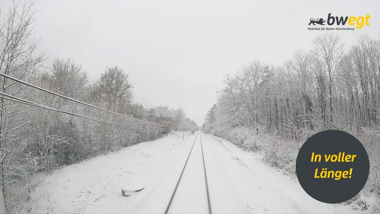 Führerstandsmitfahrt durchs Winter Wonderland von Hechingen nach Sigmaringen mit bwegt