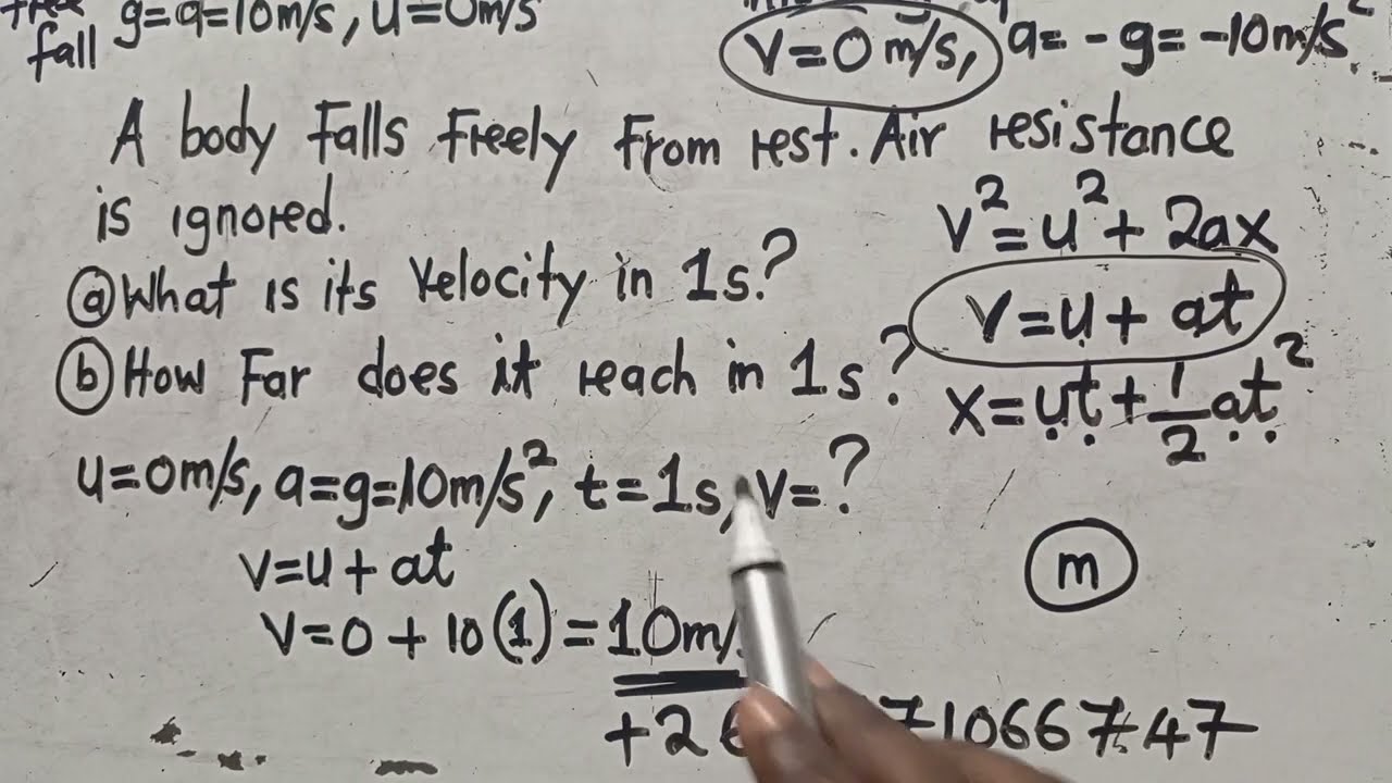 PHYSICS : Acceleration due to Gravity || Harrison J Zulu Tutor ||  Exam Question