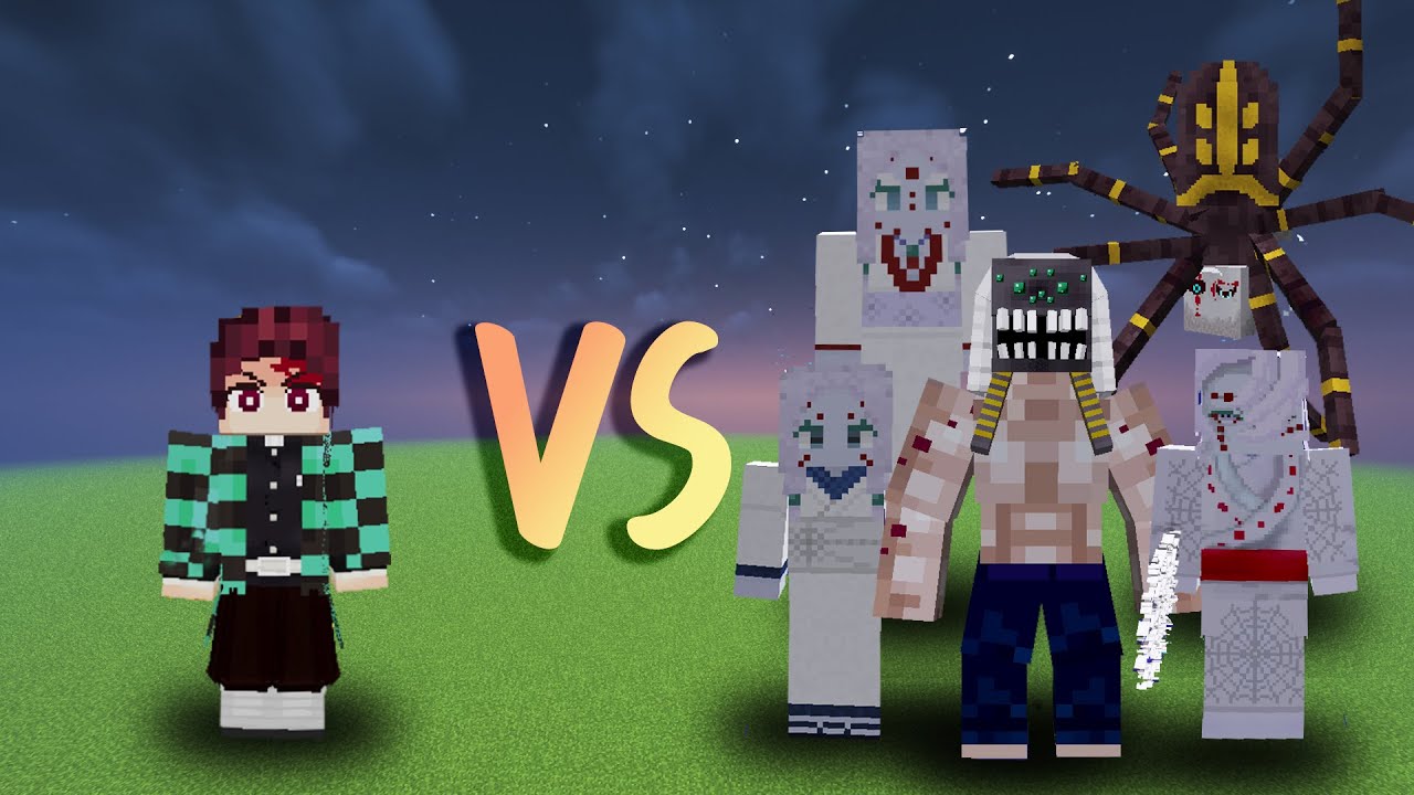 Tanjiro VS Rui 【Minecraft Demon Slayer】