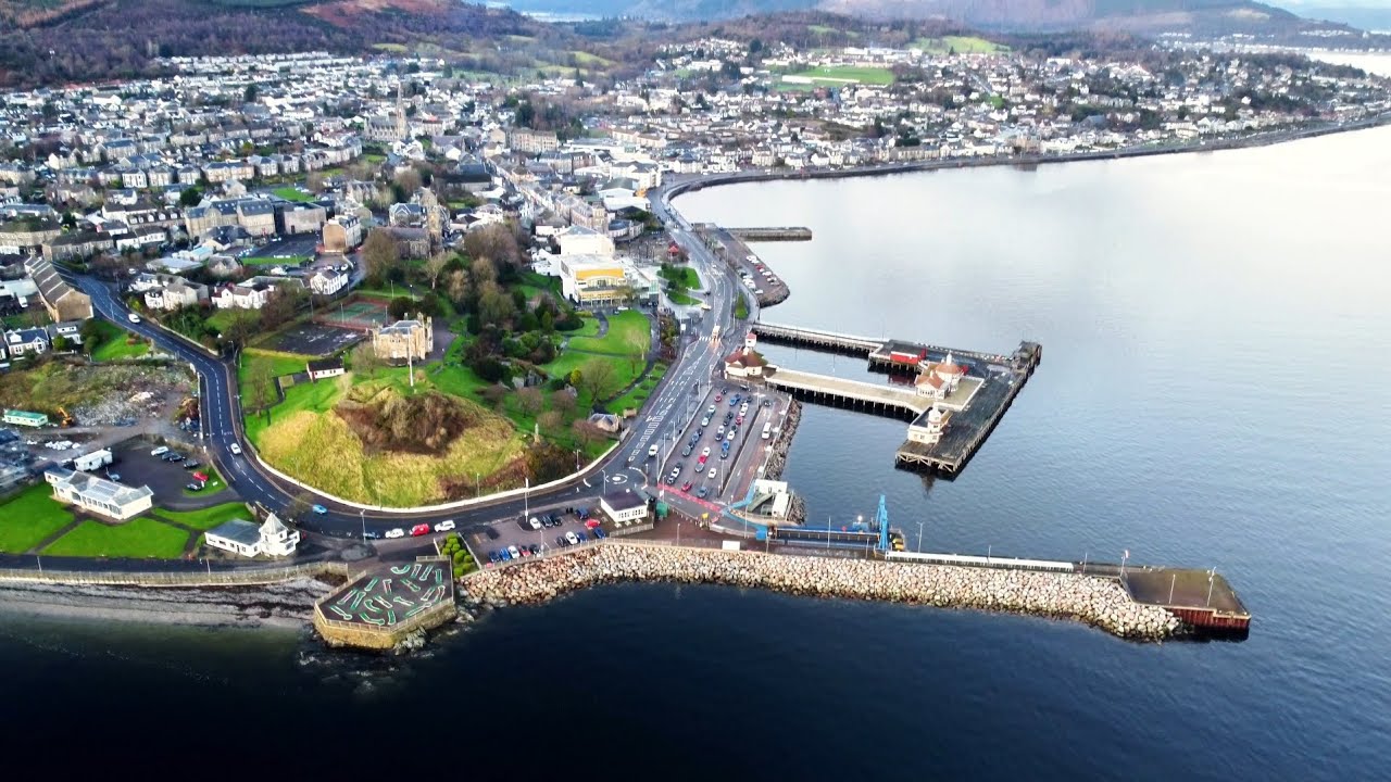 Dunoon, Argyll and Bute, Scotland 2025 Drone Footage
