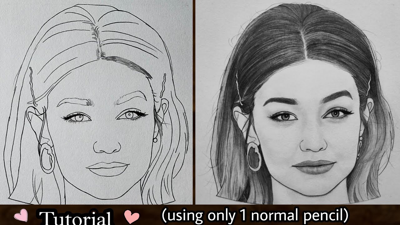 How to draw Gigi Hadid Step by step - Drawing Tutorial |YouCanDraw