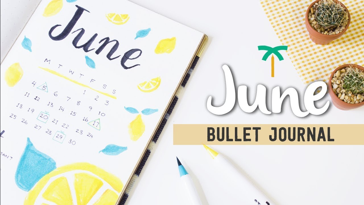 PLAN WITH ME - June 2018 Bullet Journal Setup for Summer | Stationery Island