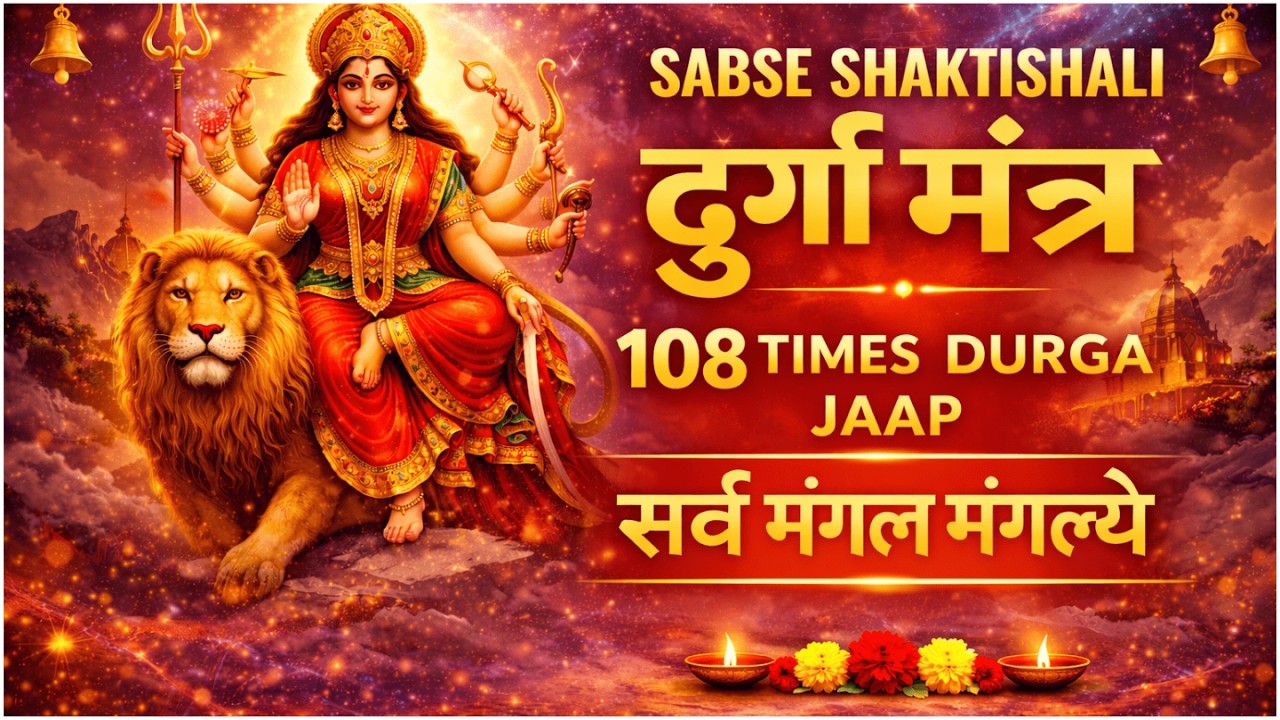 सबसे शक्तिशाली दुर्गा मंत्र |Sarva Mangala Mangalye | Positive Energy Mantra #durgamaa #durga #viral