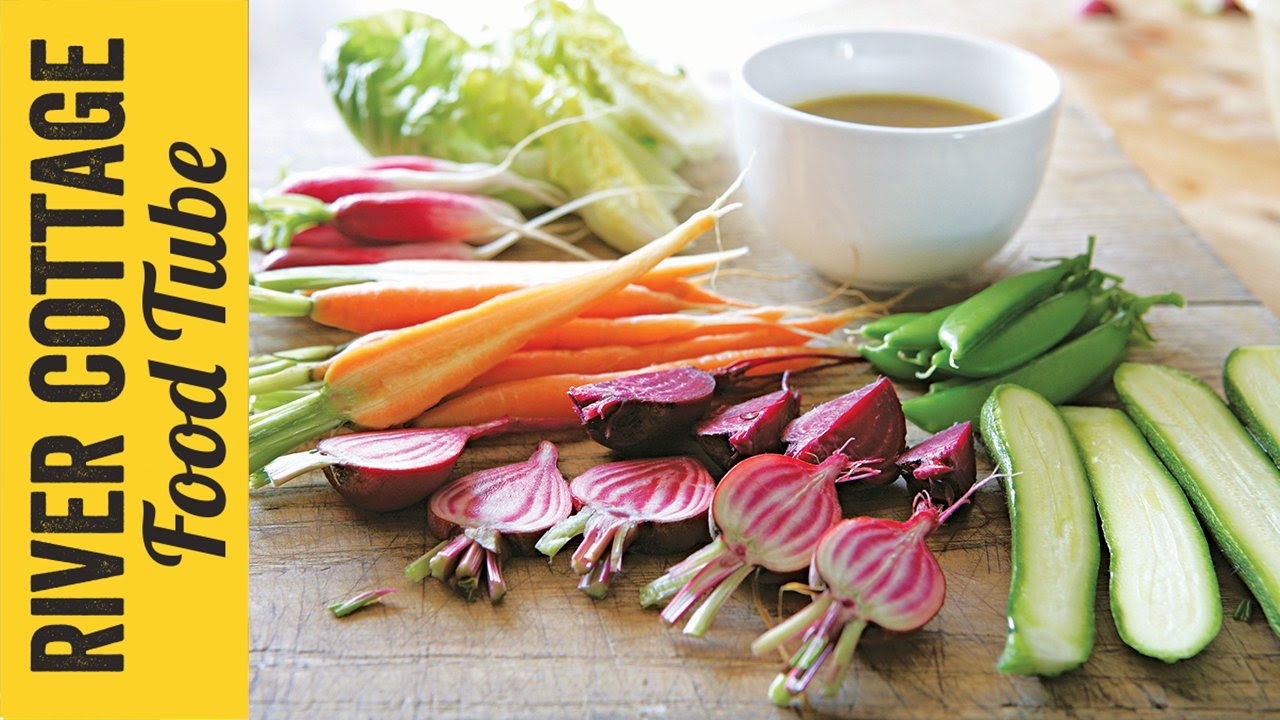 Raw Veg with Anchovy & Spiced Yoghurt Dips