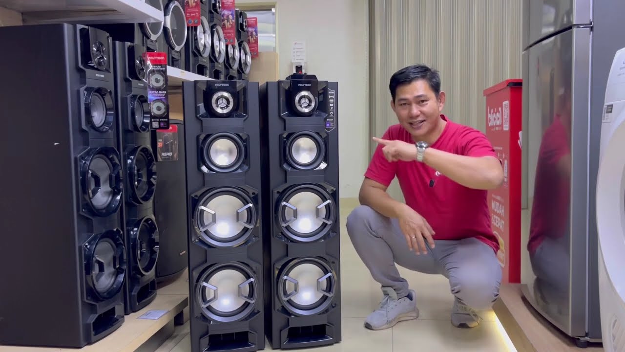 SPEAKER SUPER BASS POLYTRON PAS 8EF22, SPEAKER KARAOKE BLUETOOTH