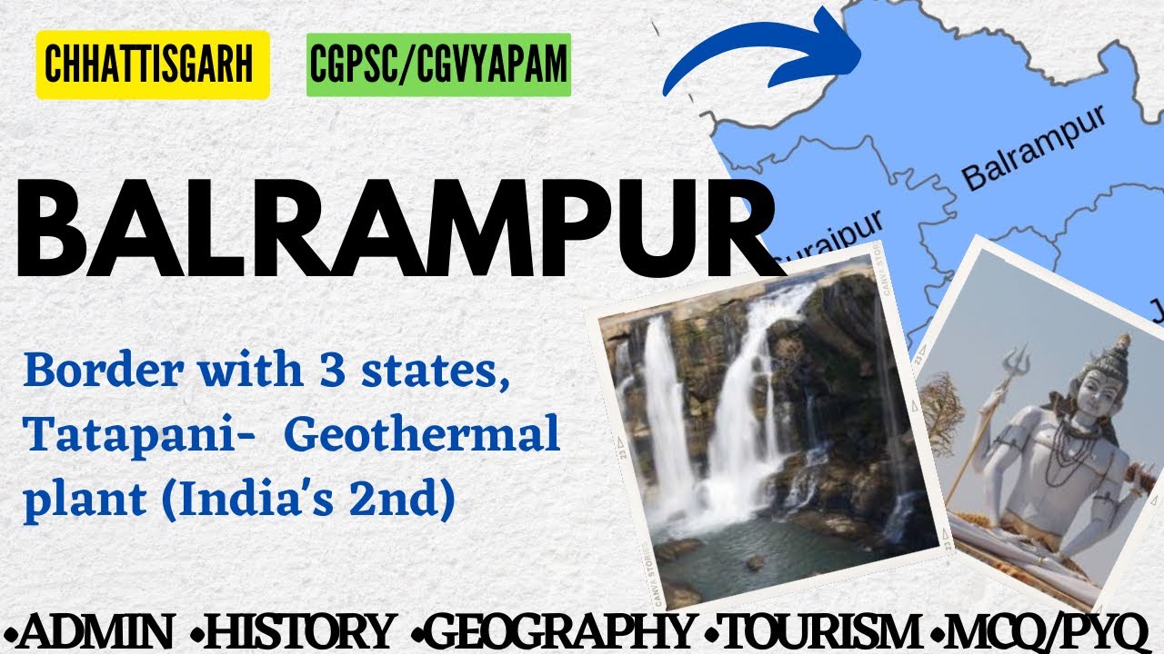 32. Balrampur for CGPSC Chhattisgarh Districts by Power Academy #cgpsc #cgpsc
