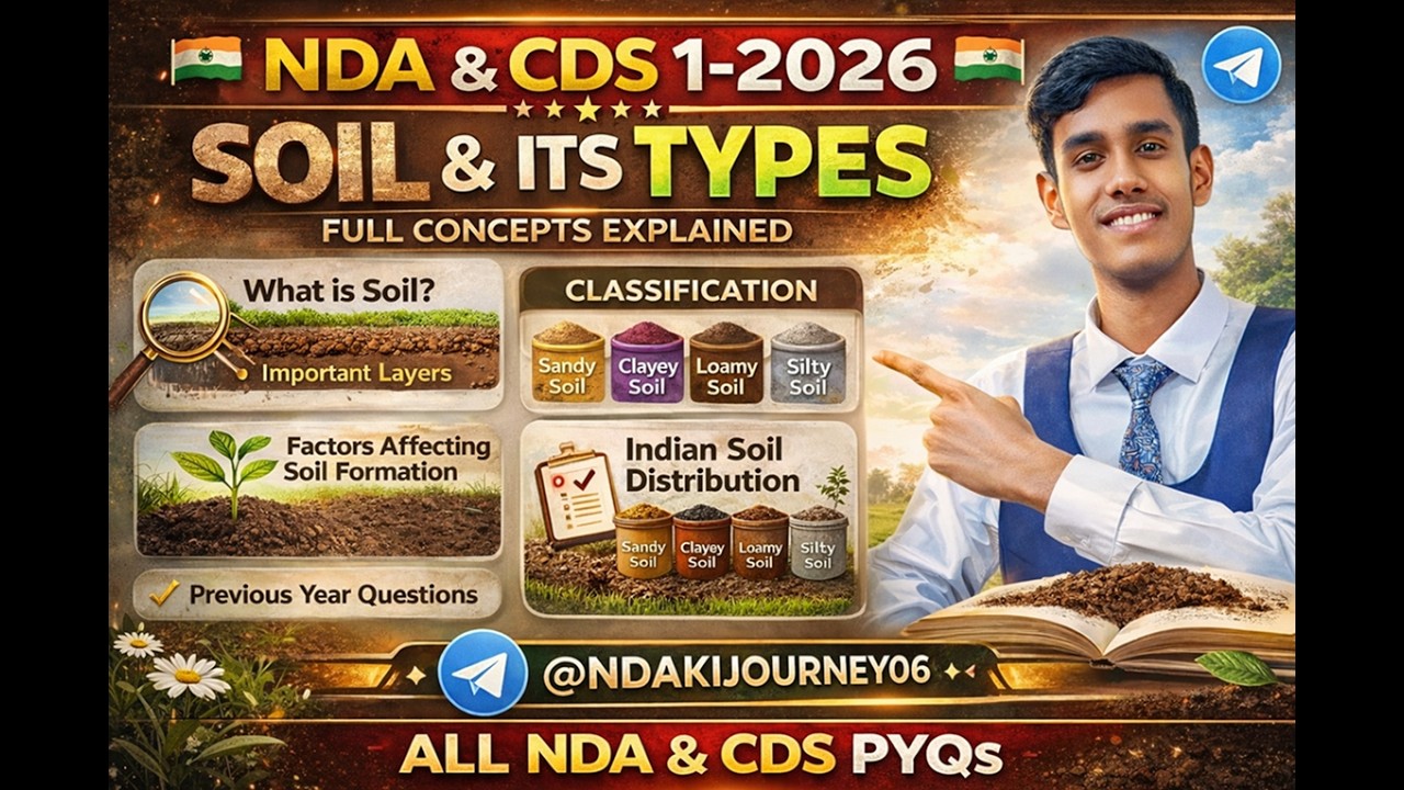 Soil & Its Types | NDA & CDS 1 2026 | Complete Concepts + All PYQs