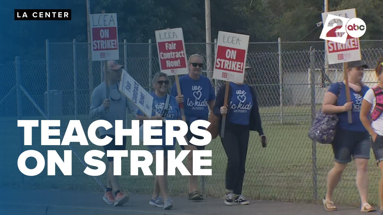 School canceled in La Center as teachers hit the picket line over contract dispute