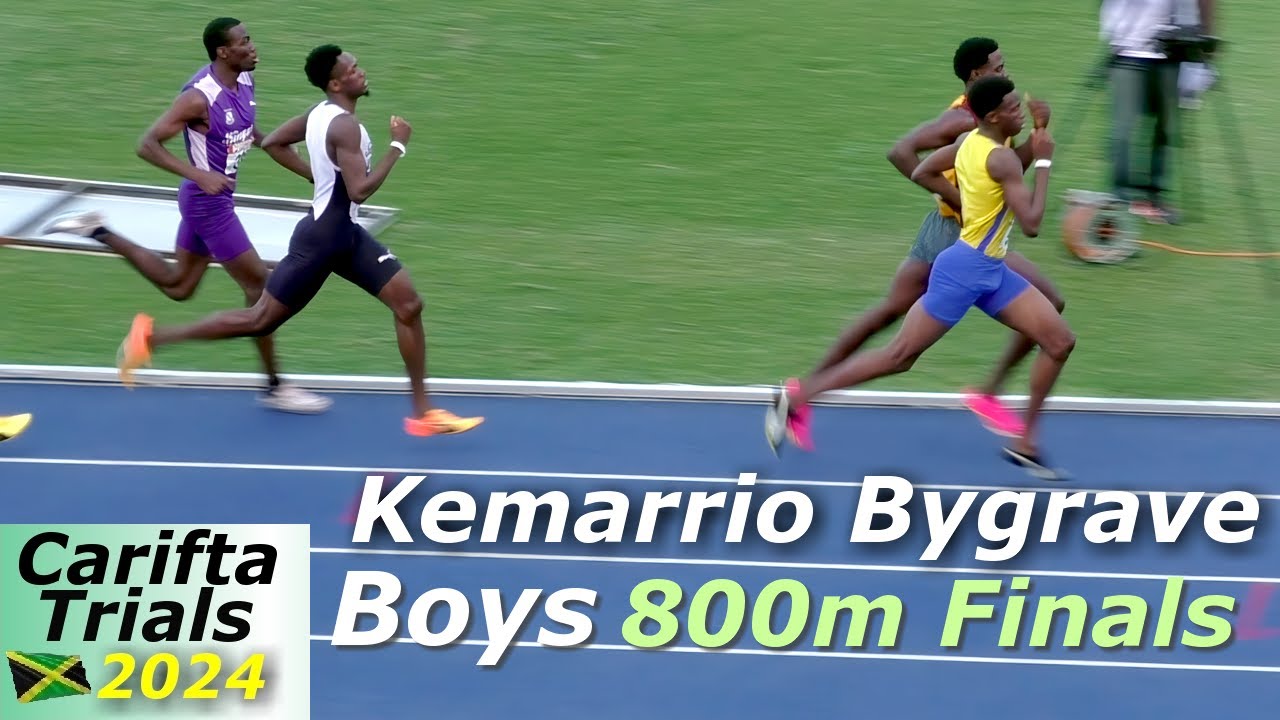 Keandre Kelly | Kemarrio Bygrave | Yoshane Bowen | Boys 800m Finals | Carifta Trials Jamaica 2024