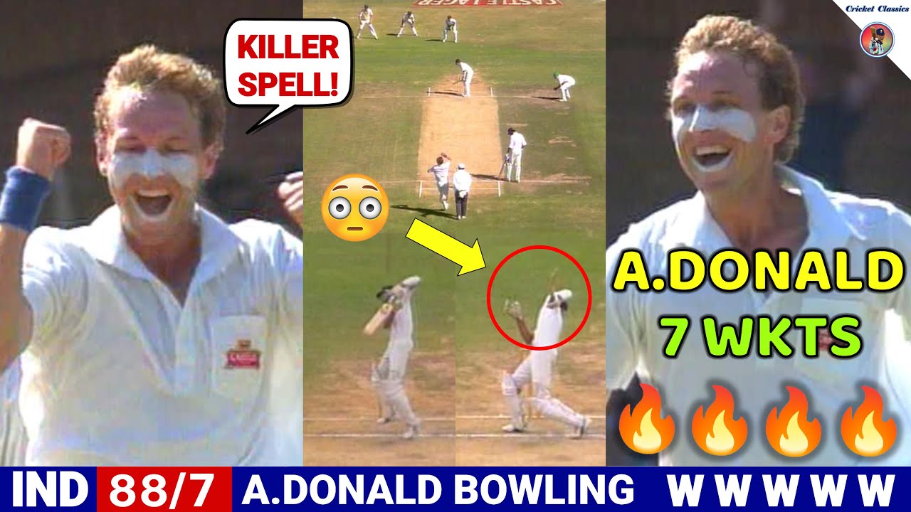 Allan Donald SPITTING FIRE 😱🔥 Donald 7/84 Frightening Fast Spell Destroys India | SHEER DEVASTATION!