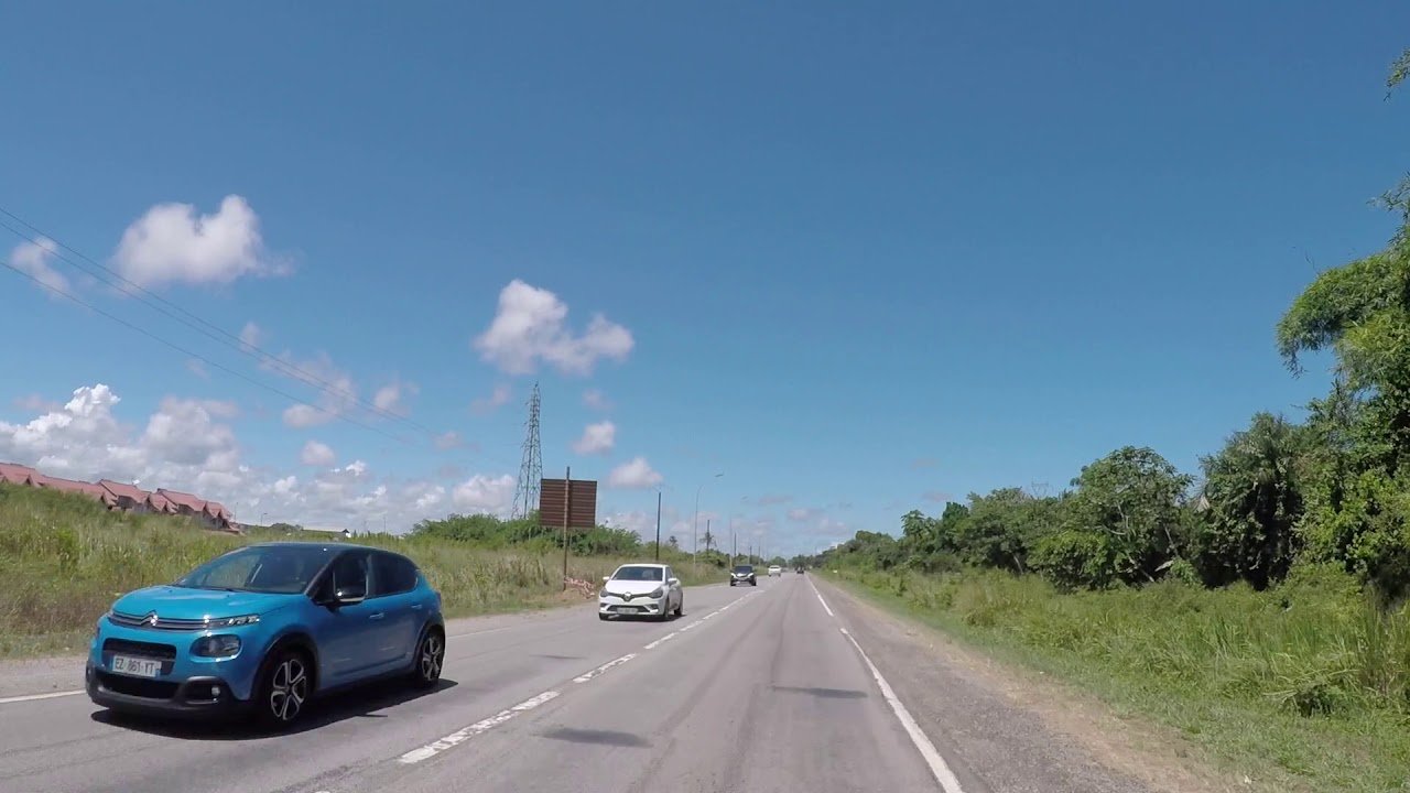 French Guiana Road Cayenne Kourou / France Guyane française  Route Cayenne vers Kourou, Gopro