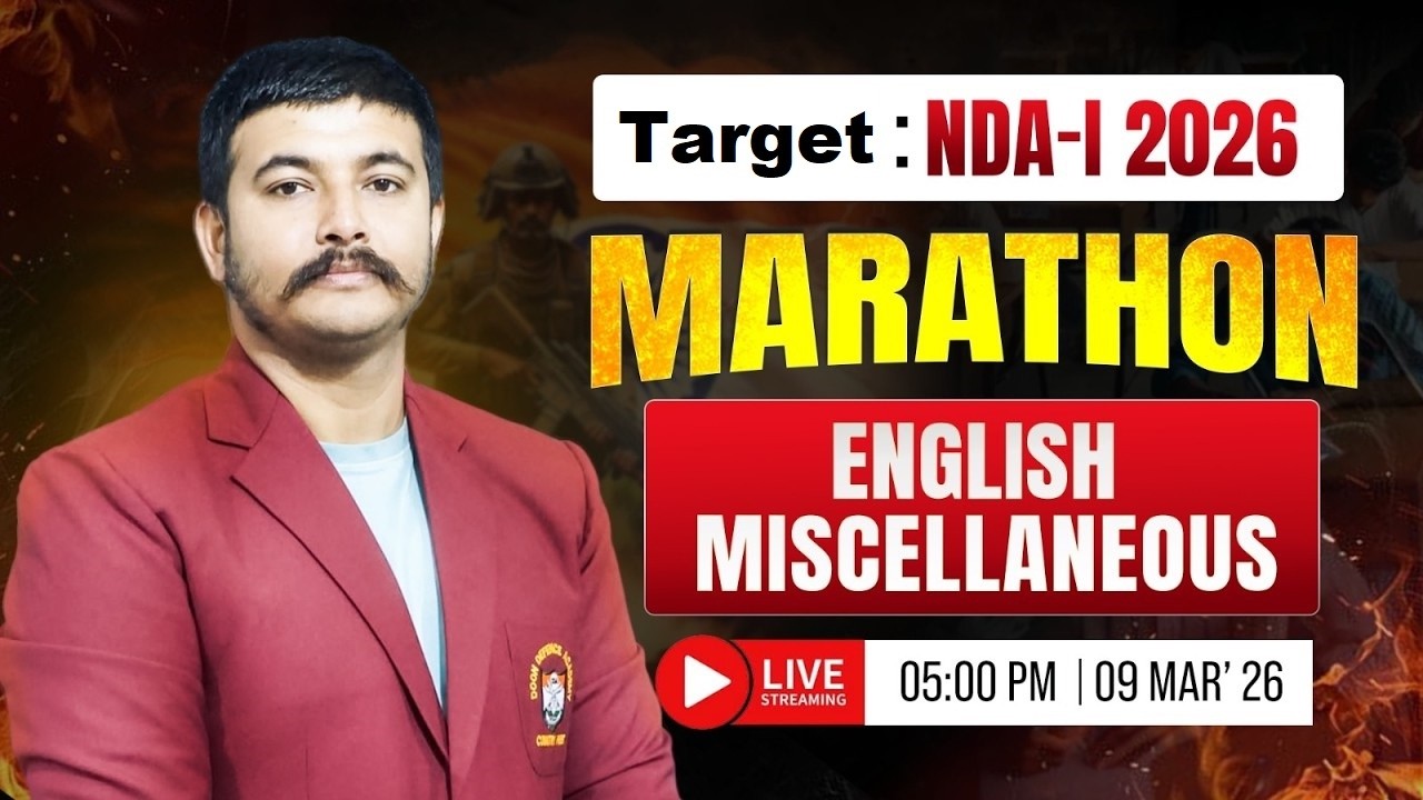 TARGET NDA-I 2026🔥ENGLISH MARATHON | Power Packed Miscellaneous Revision | Crack It in One Shot! 🇮🇳💪