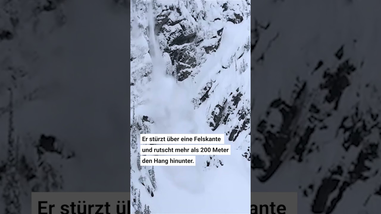 Schneemobilfahrer st&uuml;rzt 200 Meter in die Tiefe