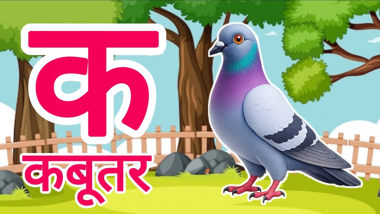 K se kabutar - k se kabutar kh se khargosh - a se anar, aa se aam | abcd, for kids 