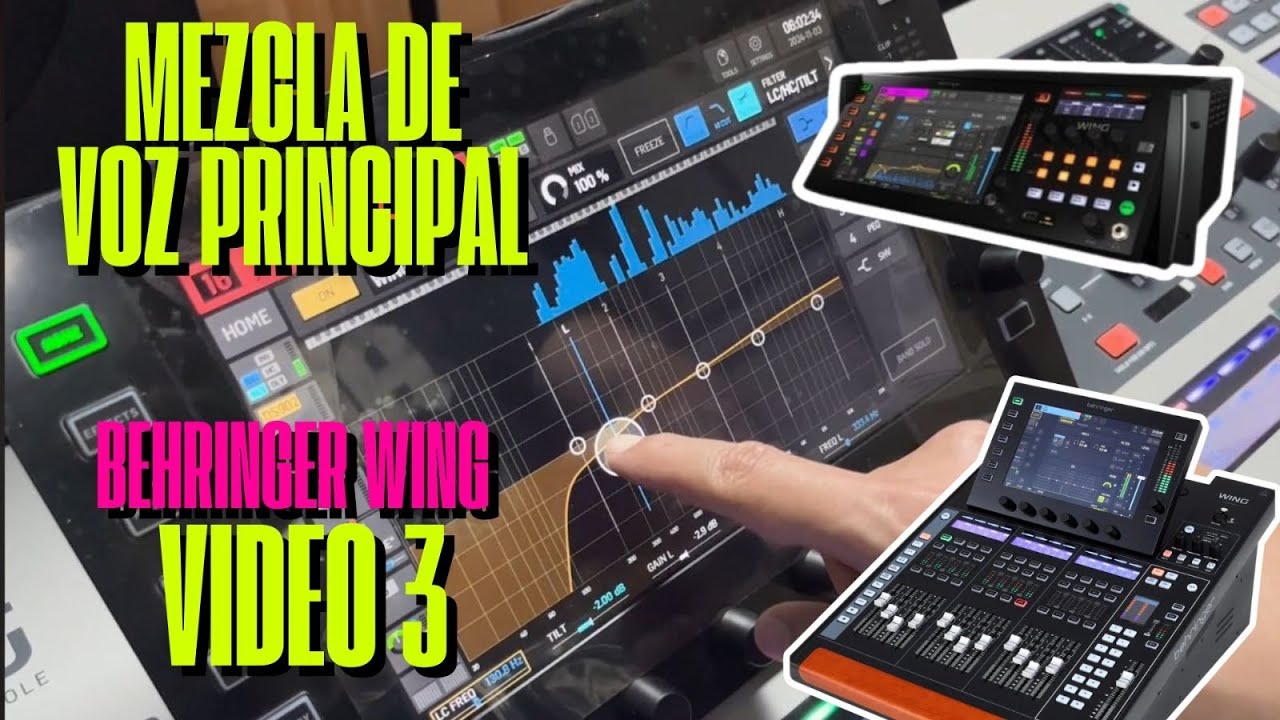MEZCLANDO EN BEHRINGER WING VOZ PRINCIPAL VIDEO 3- VINTAGE CHANNEL- ECUALIZADOR-COMPRESOR-deesser 🎤🔊