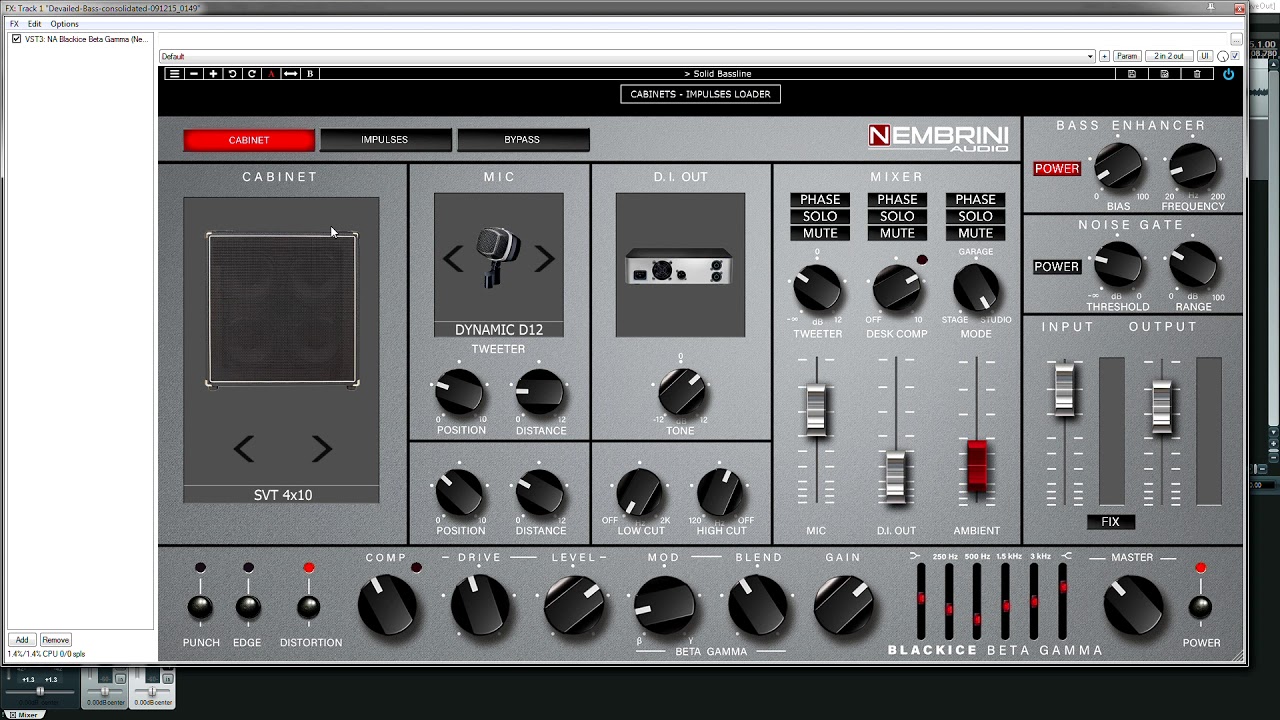 Nembrini Blackice Beta Gamma Review Darkglass Alpha Omega 900 Bass Amplifier Software Plugin