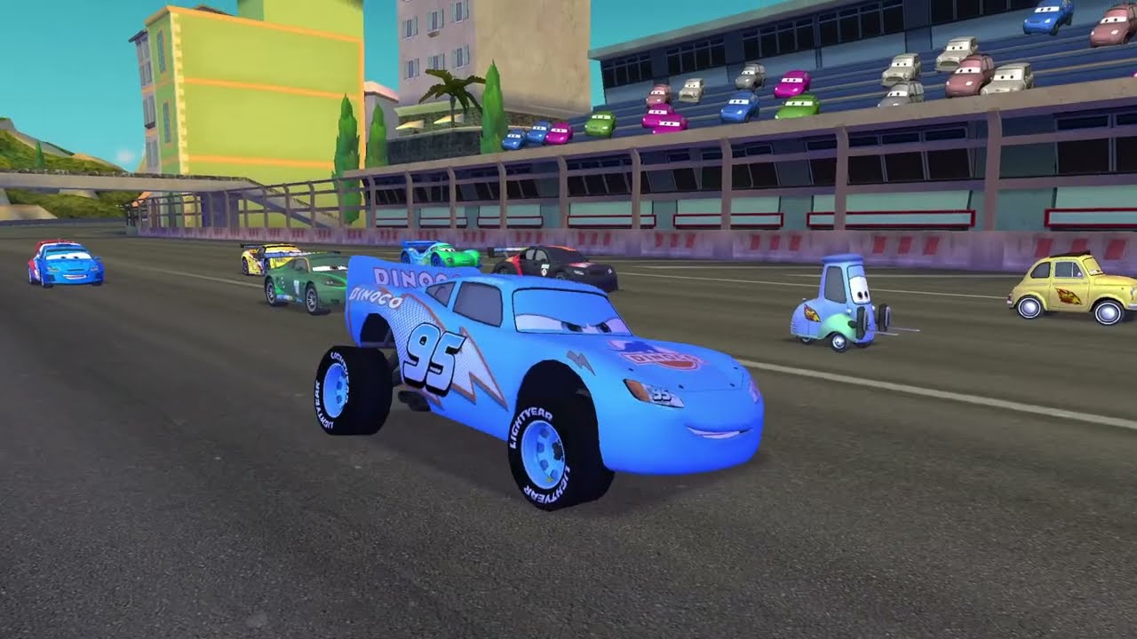 Cars 2 The Video Game | Dinoco Lightning on the Full Game Walkthrough on 200 cc